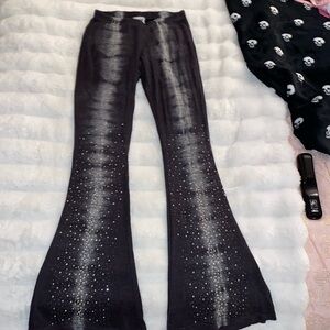 Vocal flared pants with Embellished rhinestones 💎